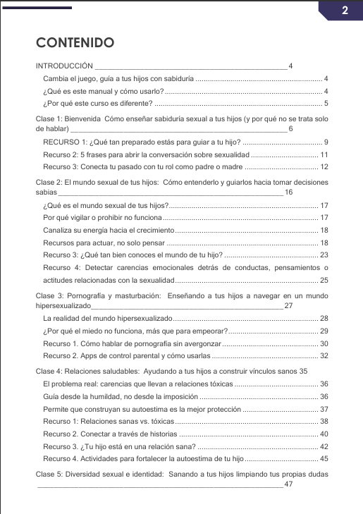 Guía: Educación Sexual Para tus Hijos Desde la Sabiduría (CURSO)