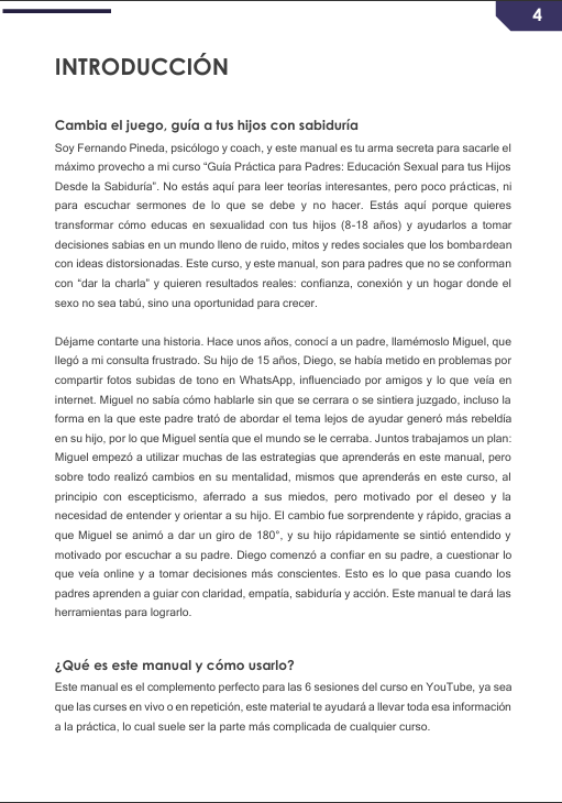 Guía: Educación Sexual Para tus Hijos Desde la Sabiduría (CURSO)