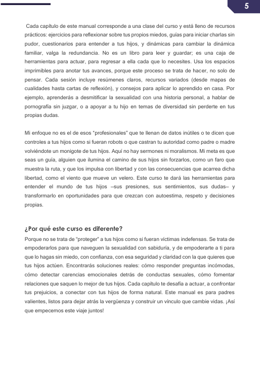 Guía: Educación Sexual Para tus Hijos Desde la Sabiduría (CURSO)