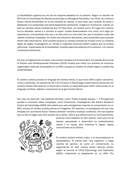 Háblale a mi Cerebro: Fundamentos Para Padres de hijos Autistas