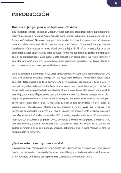 Guía: Educación Sexual Para tus Hijos Desde la Sabiduría (CURSO)