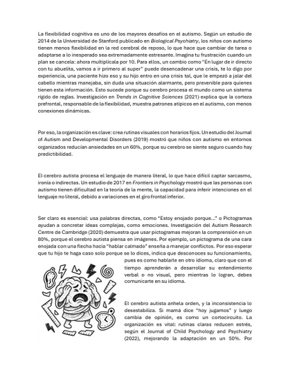Háblale a mi Cerebro: Fundamentos Para Padres de hijos Autistas