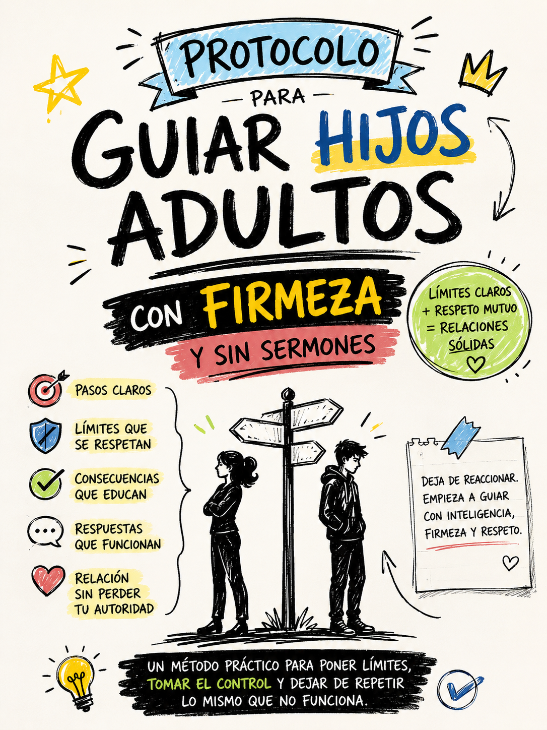 Protocolo para Guiar Hijos Adultos con Autoridad y Sin Sermones